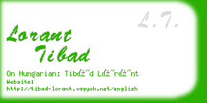 lorant tibad business card